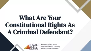 What Are Your Constitutional Rights As A Criminal Defendant?