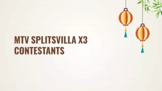 MTV Splitsvilla x3 contestants list