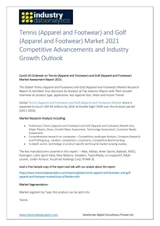Tennis (Apparel and Footwear) and Golf (Apparel and Footwear) Market