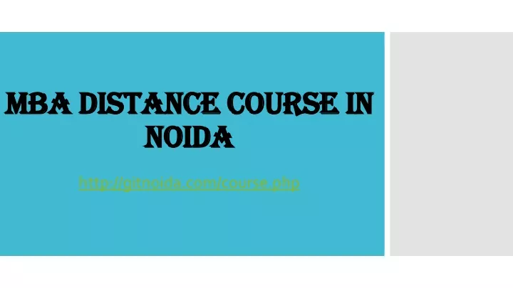 mba distance course in noida