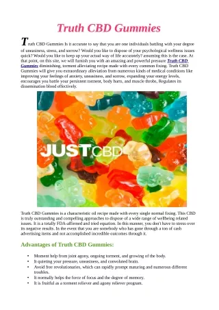 truth cbd gummies t ruth cbd gummies