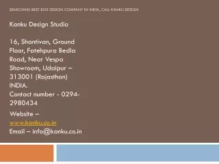 searching best box design company in india call kanku design