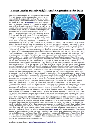 Amazin Brain:-Promote nerve growth in brain