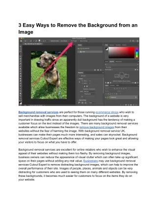 3 Easy Ways to Remove the Background from an Image