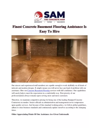 Call Us for Concrete Basement Flooring Services