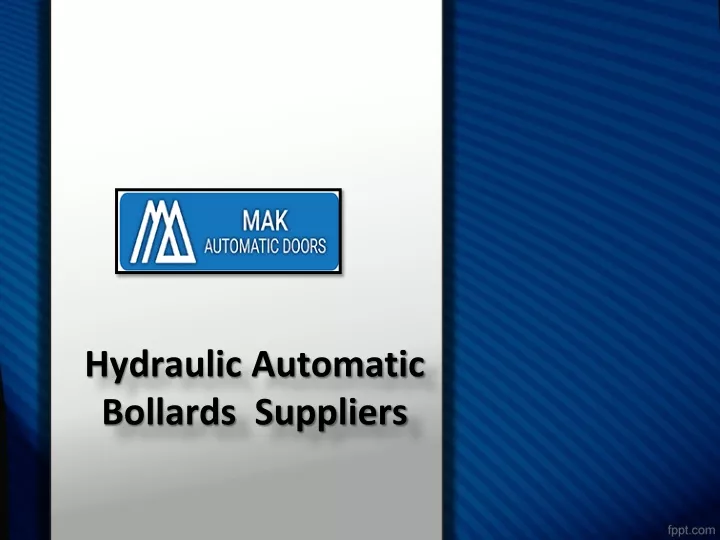 hydraulic automatic bollards suppliers