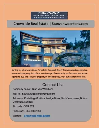 crown isle real estate stanvanwoerkens com