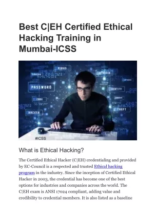 best c eh certified ethical hacking training