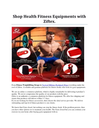 Shop Health Fitness Equipment's