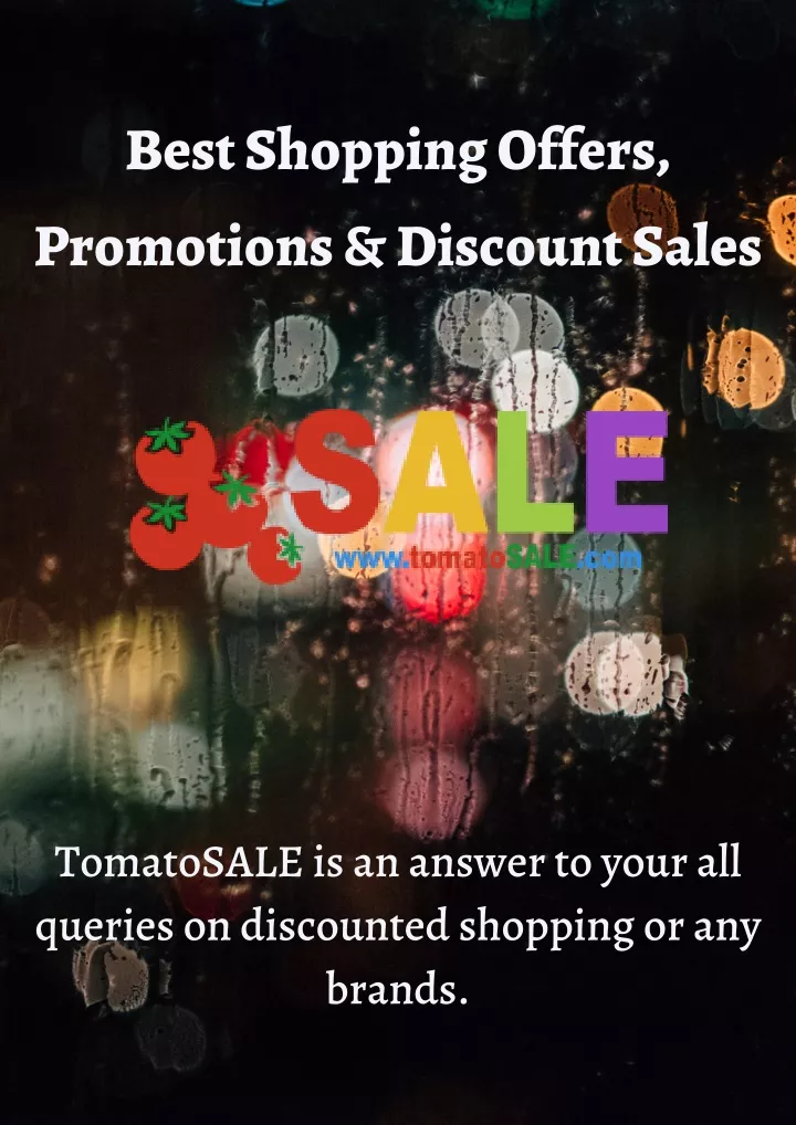 best shopping offers promotions discount sales