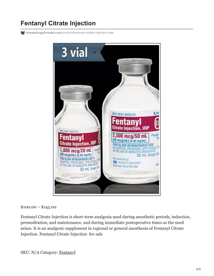 fentanyl citrate injection