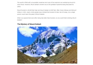 kailash parvat facts and  mysterious | By Tripnstay