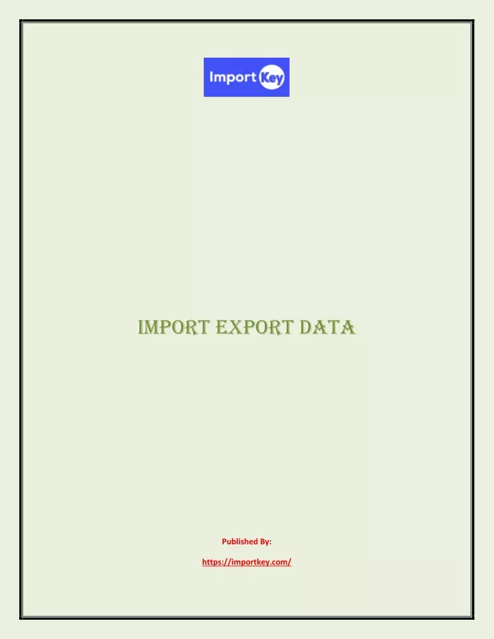 import export data