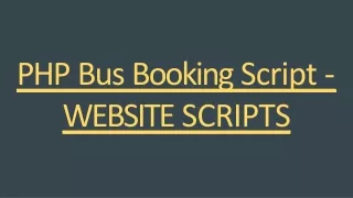 php bus booking script website scripts