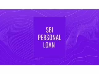 SBI Personal Loan