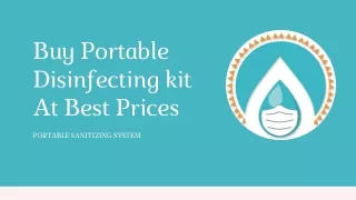 Buy Portable Disinfecting kit At Best Prices