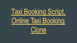 taxi booking script