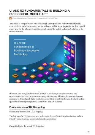 ui and ux fundamentals in building a successful