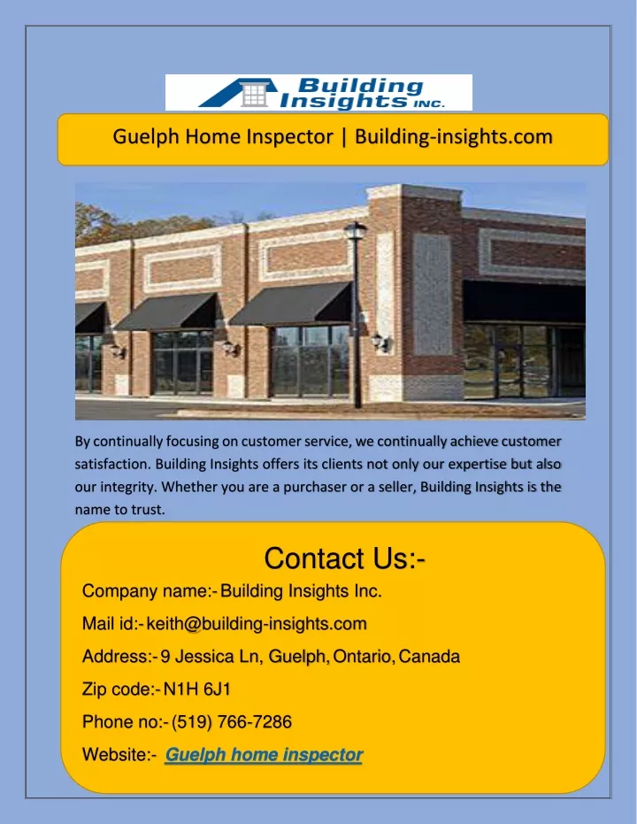guelph home inspector building insights com