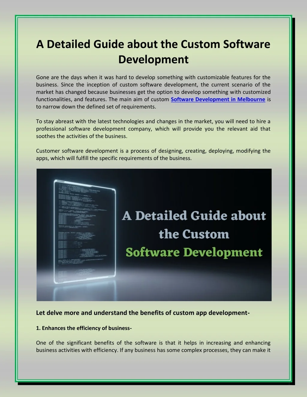 PPT - A Detailed Guide about the Custom Software Development PowerPoint ...