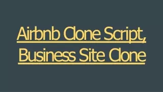 airbnb clone script