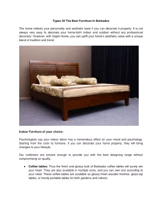 types of the best furniture in barbados