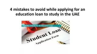 4 mistakes to avoid while applying for an education loan to study in the uae