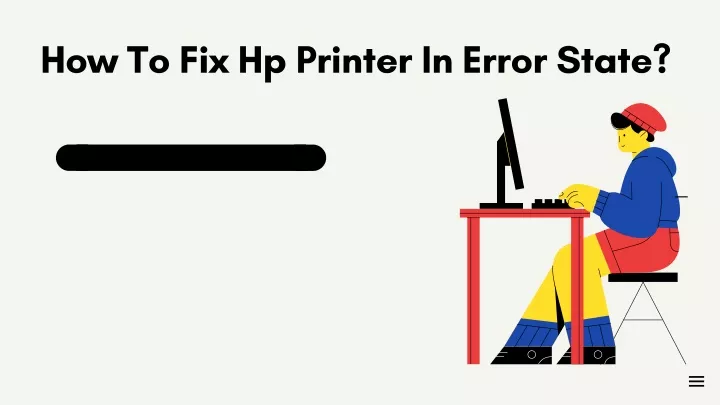 how to fix hp printer in error state