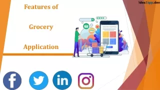 Features of Grocery Application
