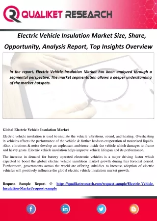 electric vehicle insulation market size share