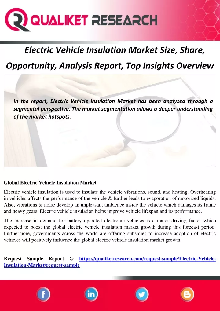 PPT Electric Vehicle Insulation Market Size, Share, Opportunity