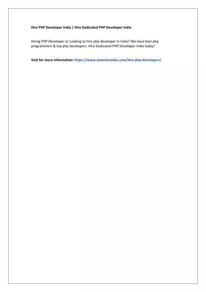 hire php developer india hire dedicated