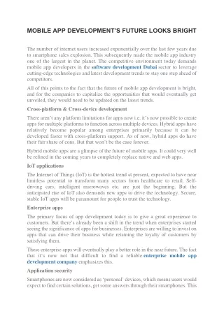 mobile app development s future looks bright