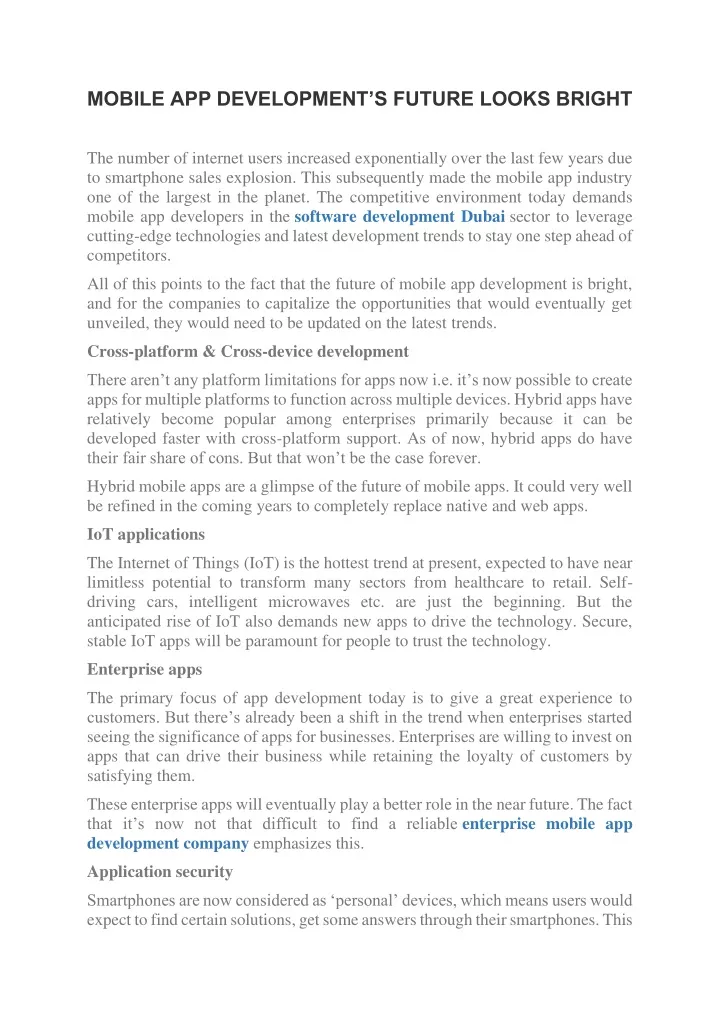 mobile app development s future looks bright