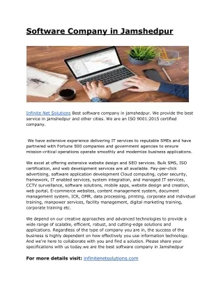 Software Company in Jamshedpur