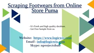 scraping footwears from online store puma