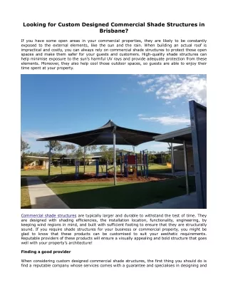 looking for custom designed commercial shade