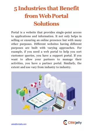 5 industries that benefit from web portal solutions