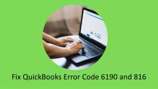How to Fix QuickBooks Error 6190 and 816?