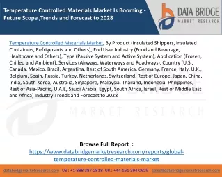 temperature controlled materials market