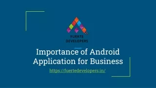 importance of android application for business