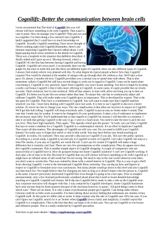 cognilift better the communication between brain