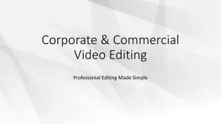 Corporate Video Editing Services | Animated Corporate Videos