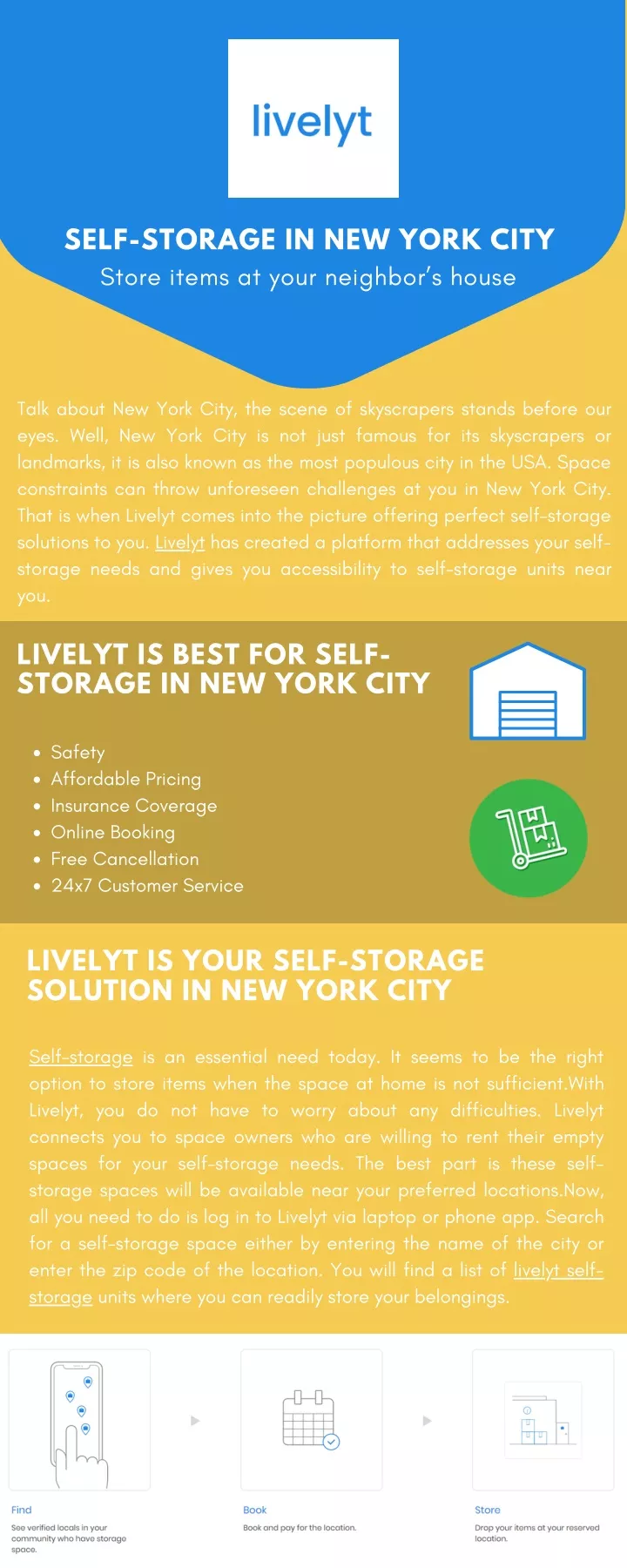 self storage in new york city store items at your