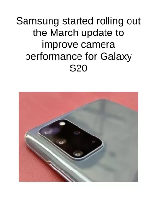 samsung started rolling out the march update