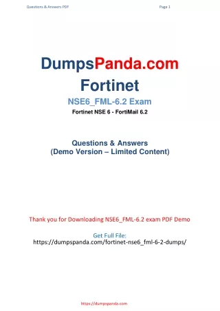 Updated and Valid NSE6_FML-6.2 Exam Dumps