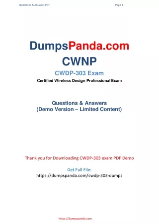 Updated and Valid CWDP-303 Exam dumps