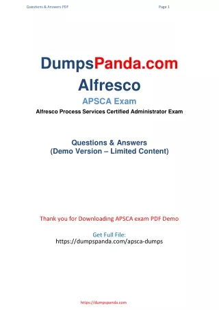 Updated and Valid APSCA Exam Dumps