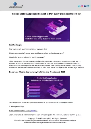 crucial mobile application statistics that every