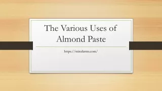 the various uses of almond paste